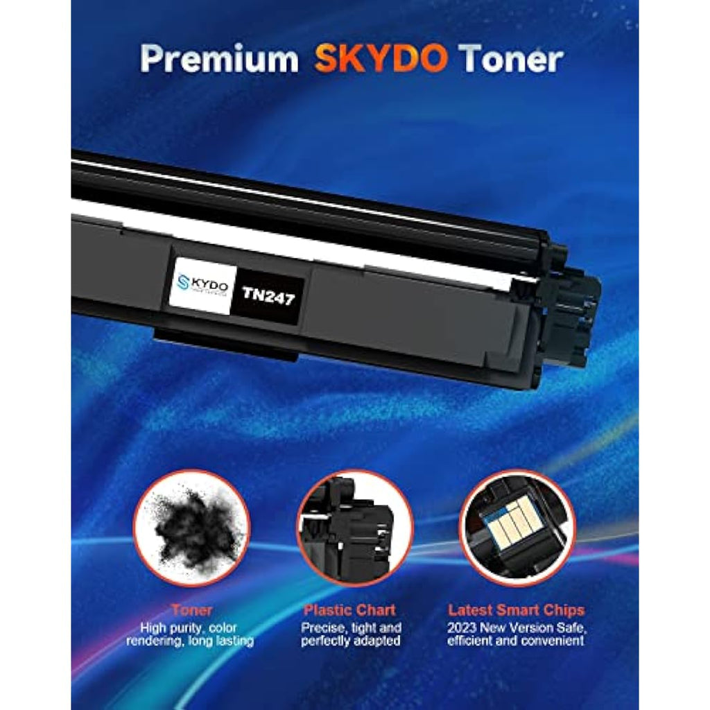 Skydo TN247 TN243 Compatible Toner Cartridge for Brother Printers (5-Pack)