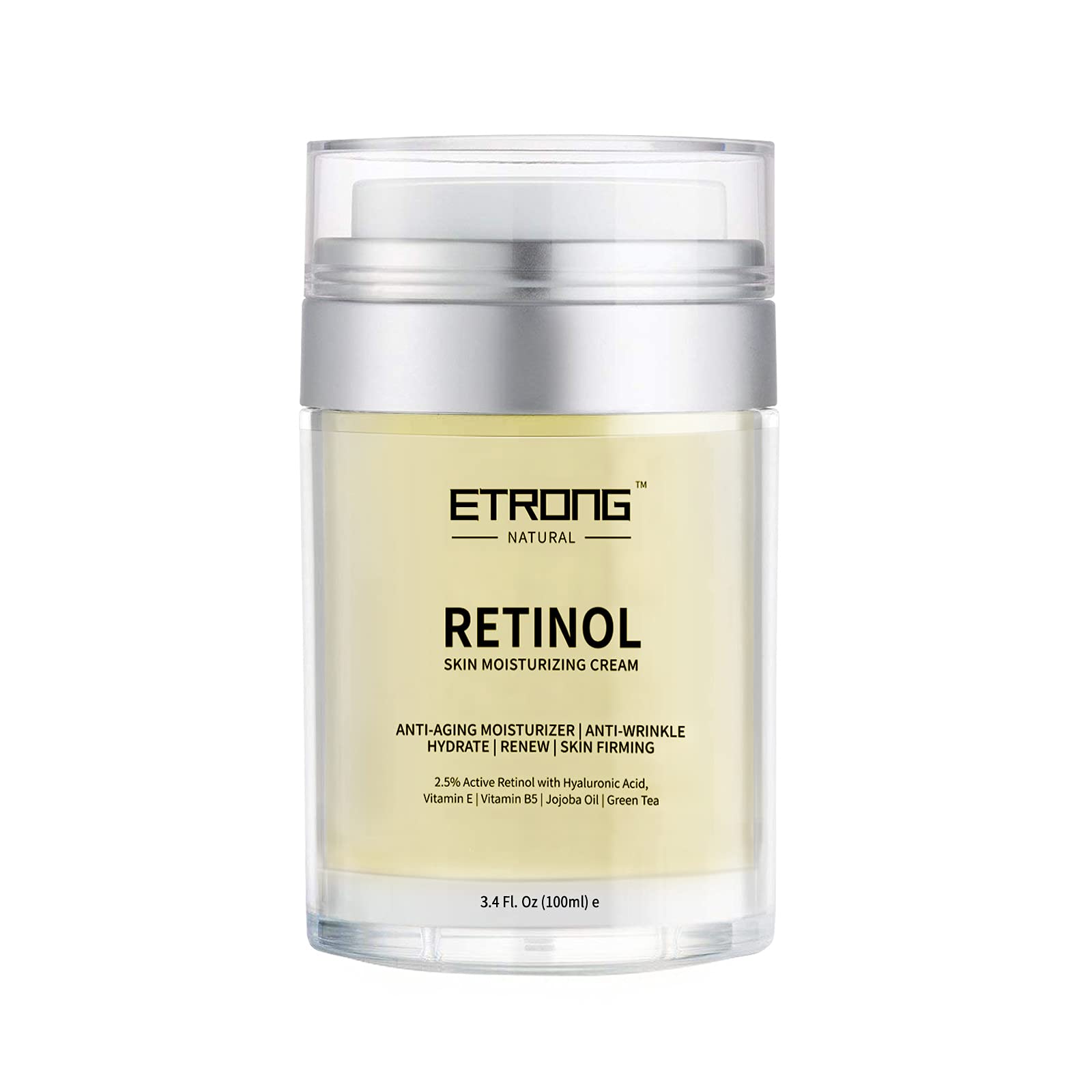 ETRONG 2.5% Retinol Moisturizer Cream | Anti-Aging Face & Eye Care - 100ml