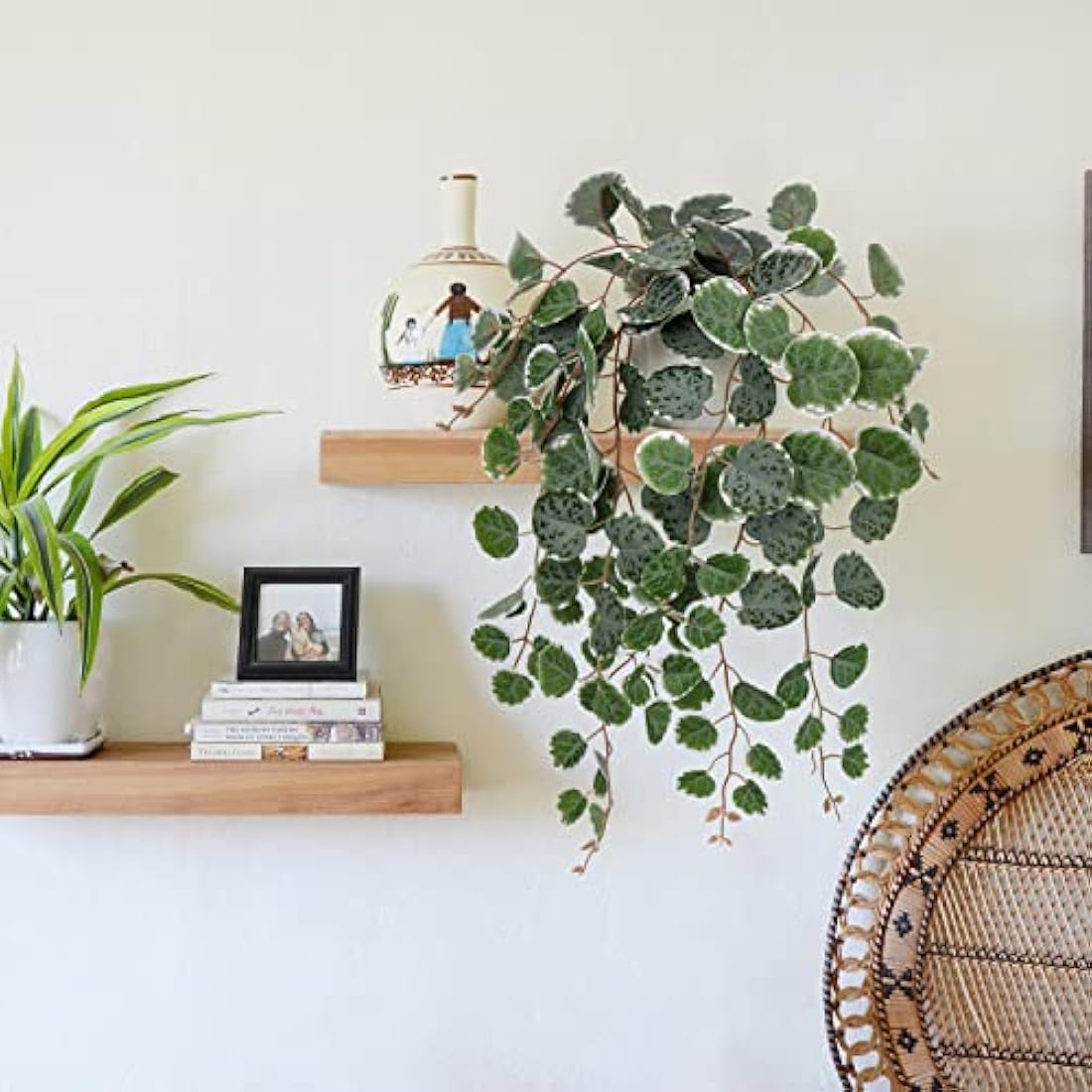 Hollyone Artificial String of Hearts Potted Plant – Faux Trailing Greenery