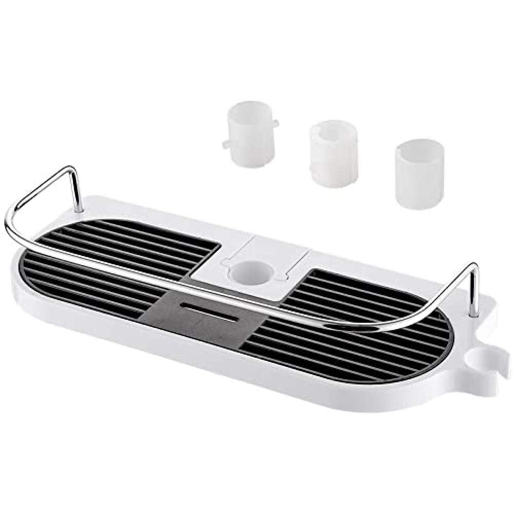 Ibergrif Bathroom Shower Shelf, No Drilling Shower Caddy for 19-25mm Rail - image 1