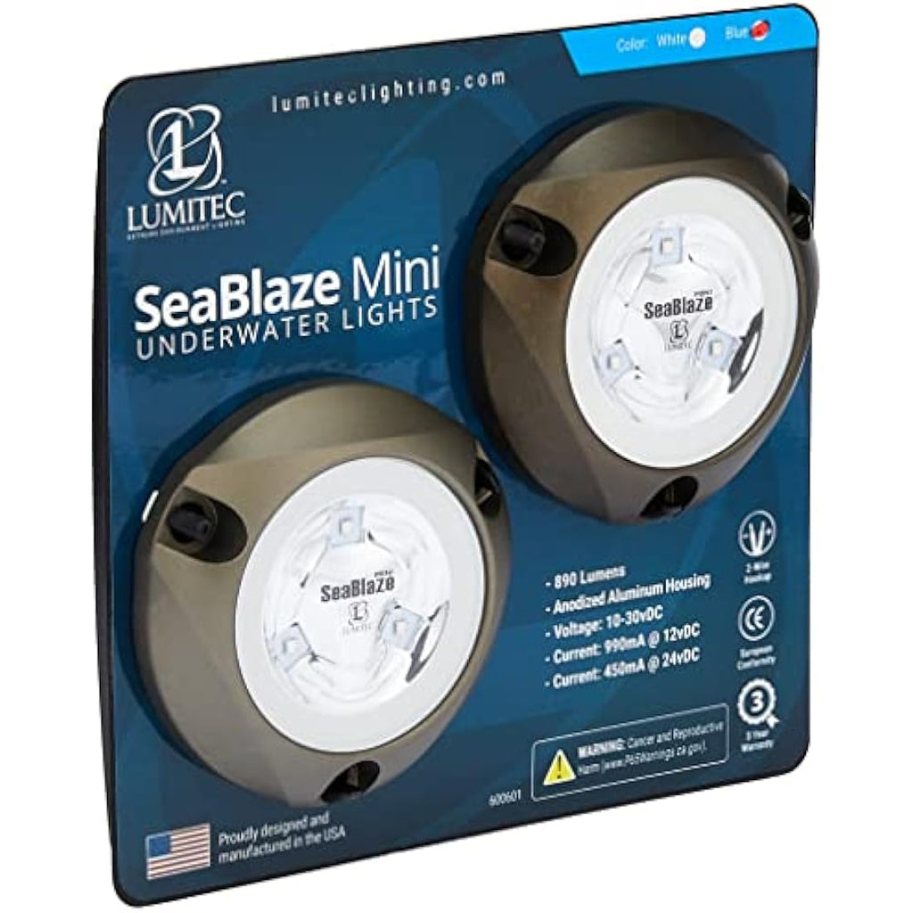 Lumitec SeaBlaze Mini Underwater LED Boat Light | 700 Lumens Aluminum