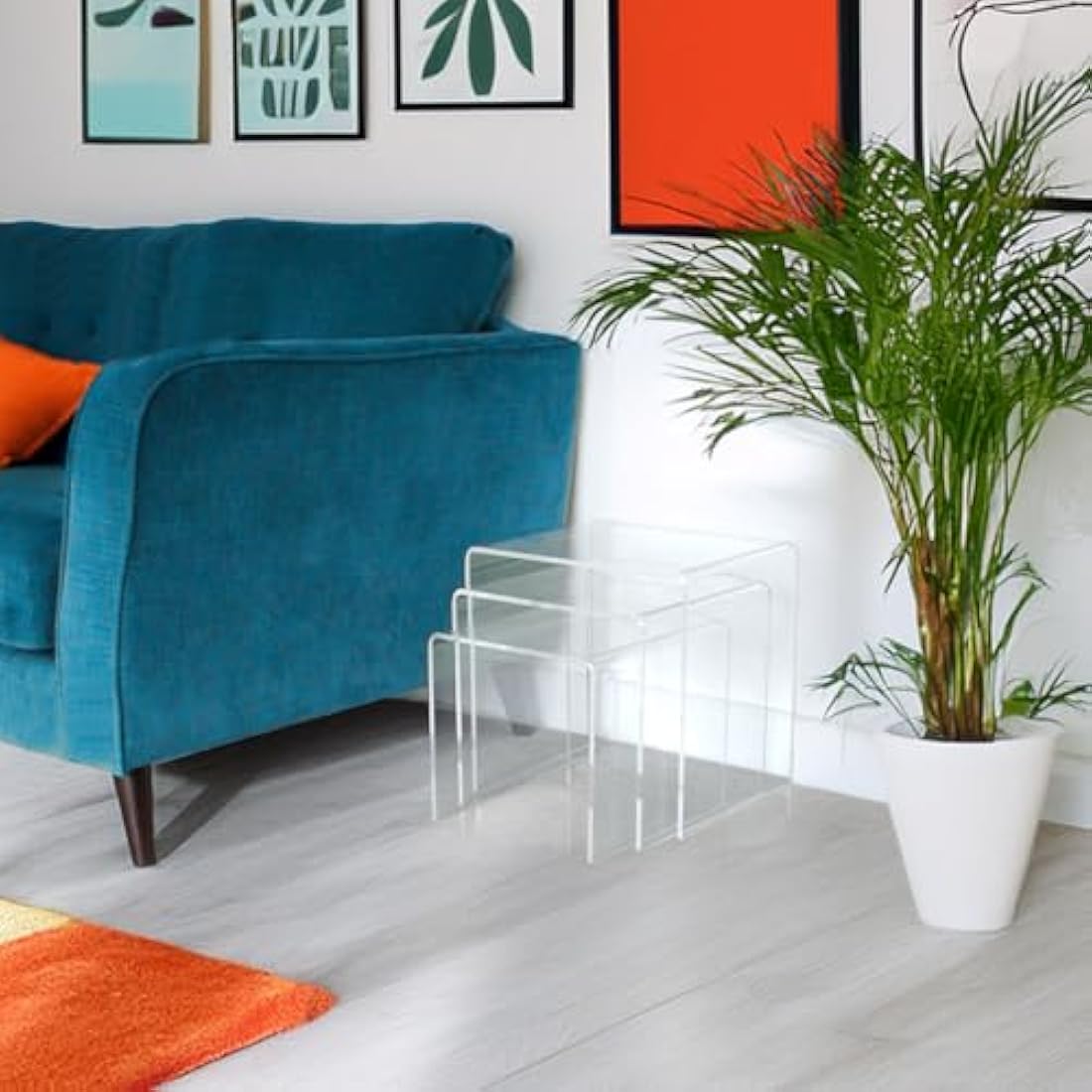 Acrylic Nest of Tables | 3-Piece Shatterproof Side Tables
