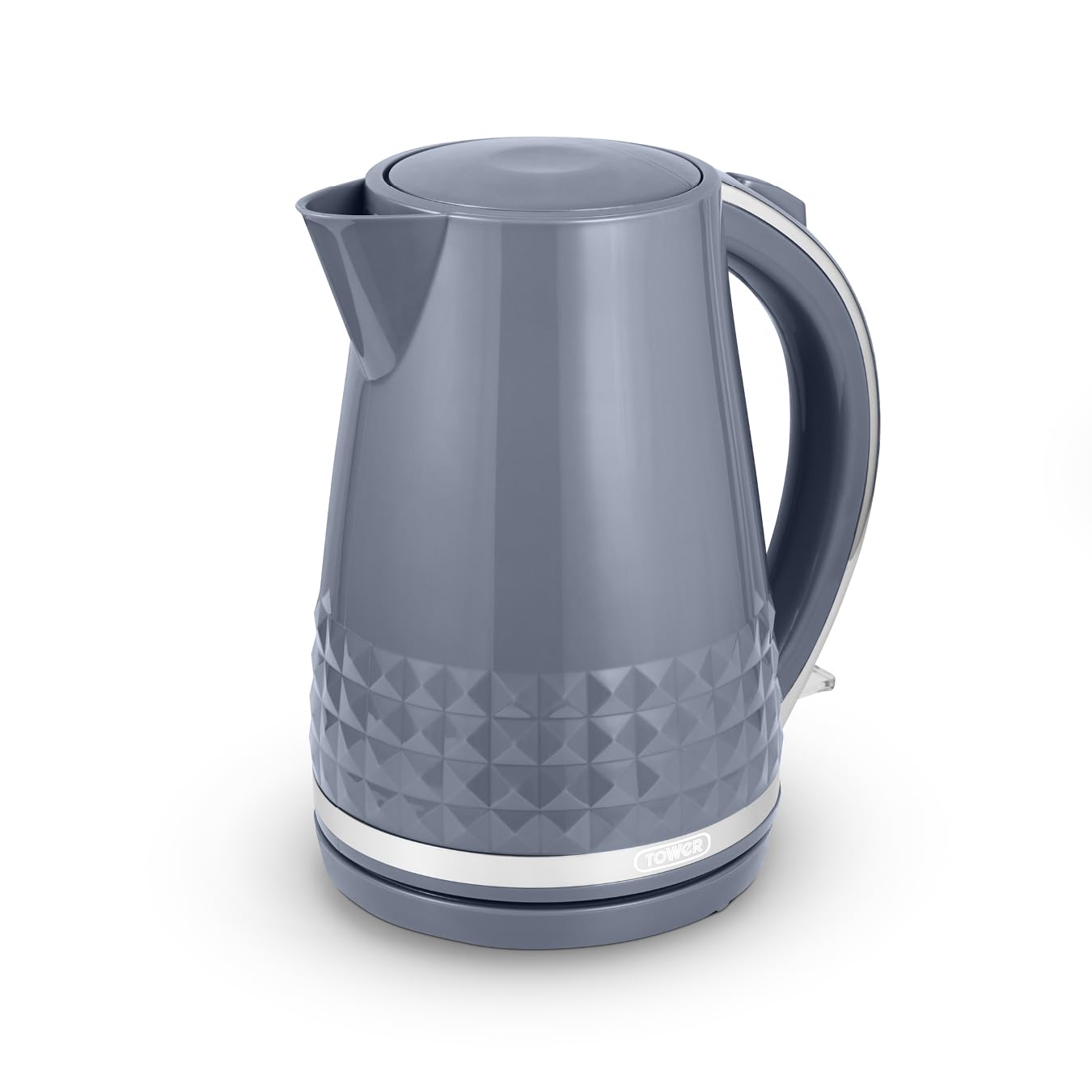 Tower Solitaire Electric Kettle | 1.5L Fast Boil, Grey & Chrome