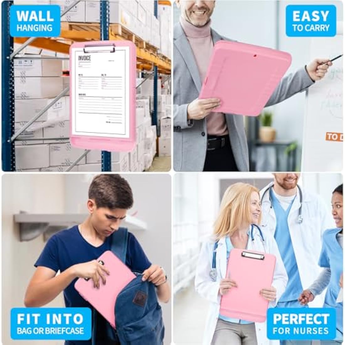 DMFLY Storage Clipboard – Heavy Duty A4 Case with Pen Holder & Compartment