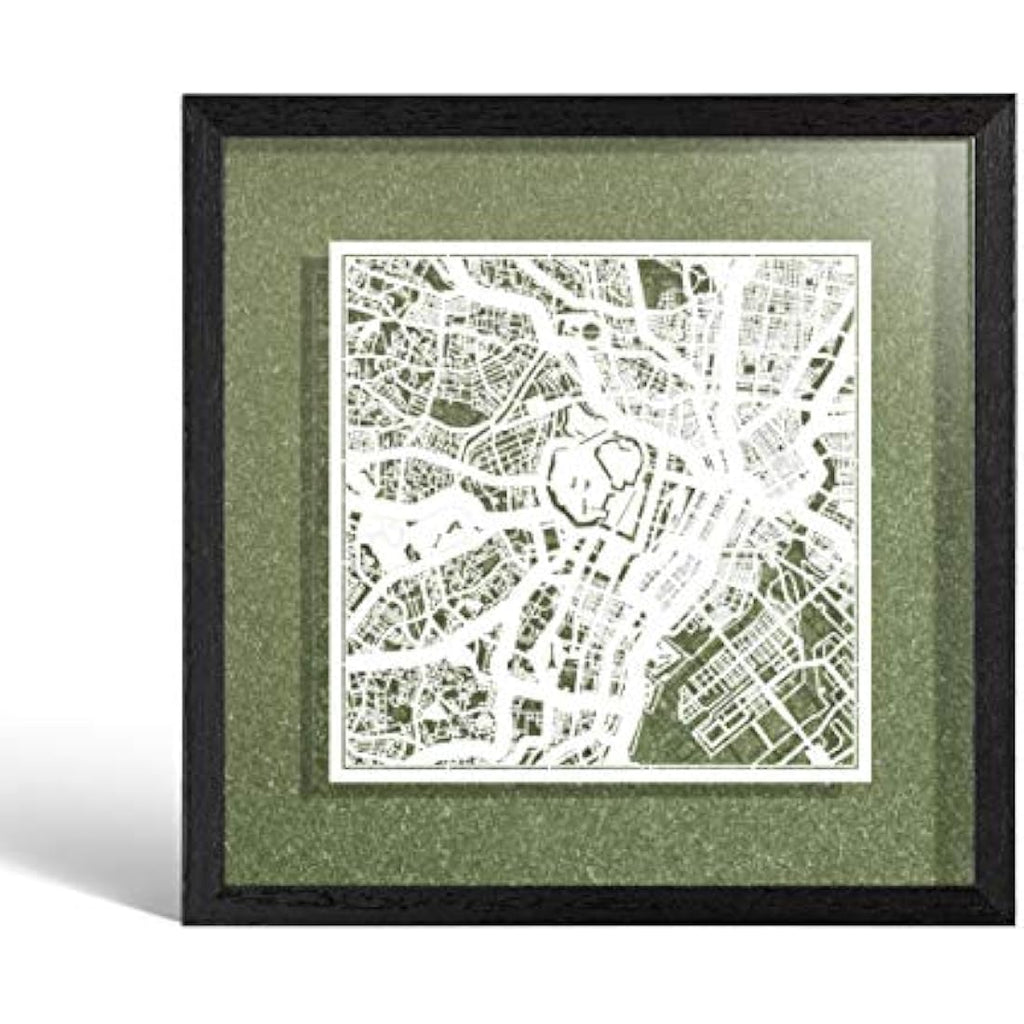 Tokyo Marco de Papel para Mapas |  Minimalist Paper Art Frame