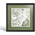 Tokyo Marco de Papel para Mapas |  Minimalist Paper Art Frame
