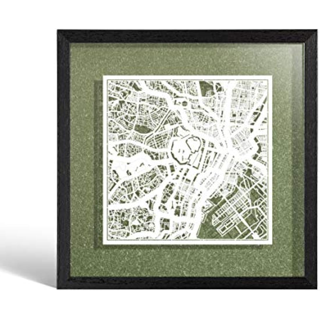 Tokyo Marco de Papel para Mapas |  Minimalist Paper Art Frame