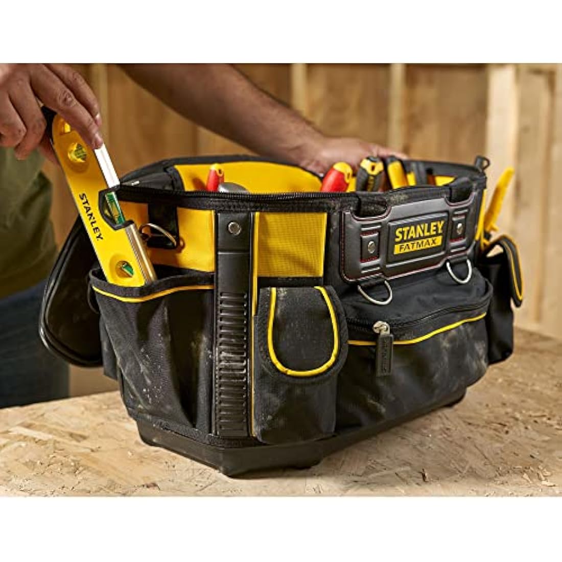 Stanley Fatmax 18" Rigid Tool Bag – Heavy Duty Storage Organizer