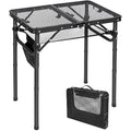 REDCAMP 2ft Folding Camping Table | Adjustable Height Aluminum Grill Table