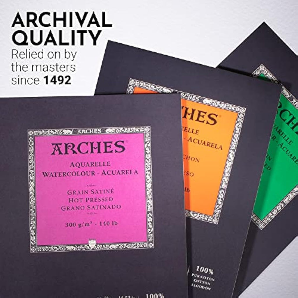 Arches Watercolour Pad | Cold Pressed 300 GSM A3 Paper - 12 Sheets