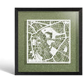 Cambridge Paper Cut Map Art | Jolof Store Framed Wall Decor, 9x9
