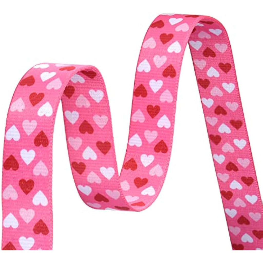 Valentine's Day Dog Collar and Leash Set - Pink Heart - Medium