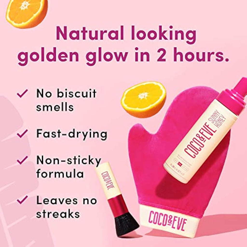 Coco & Eve Bali Bae Self Tan Set – Ultra Dark Mousse with Applicators