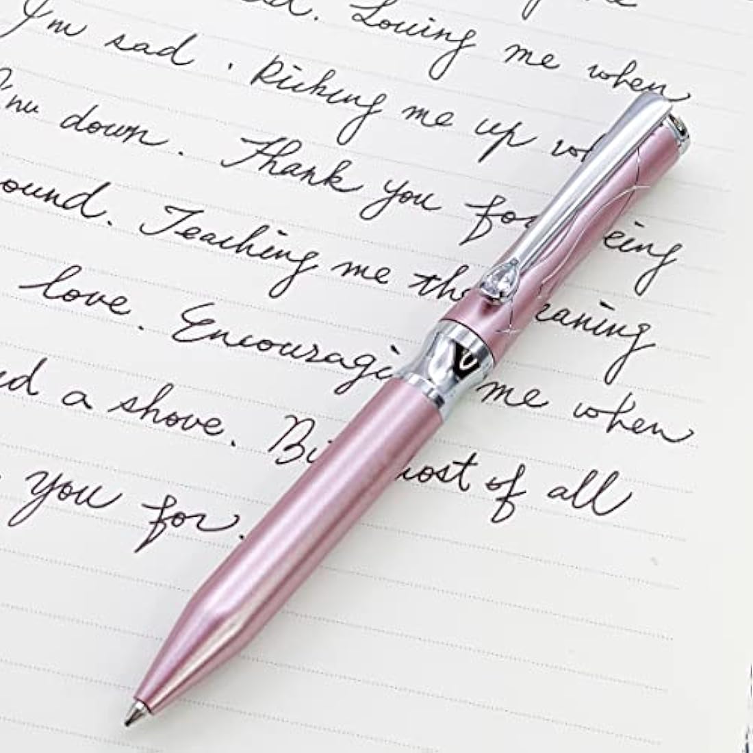 LACHIEVA LUX Crystal Metal Ballpoint Pen - Barbie Pink Luxury Gift
