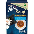 Felix Soup Tender Strips Fish Selection Wet Cat Food - 48 x 48g Bulk Pack