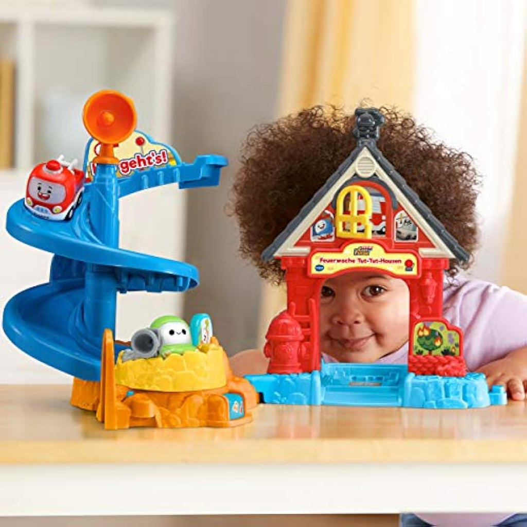VTech Tut Tut Cory Speedster – Fire Station Playset with 2 Vehicles