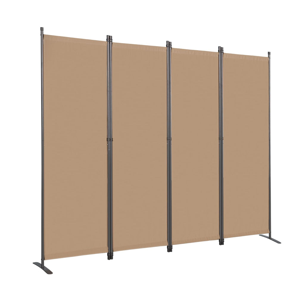 Angel Living 4 Panels Folding Room Divider, Privacy Screen Composed of Polyester Fabric and Sturdy Iron Frame - image 1
