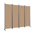 Angel Living 4 Panels Folding Room Divider, Privacy Screen Composed of Polyester Fabric and Sturdy Iron Frame - image 1