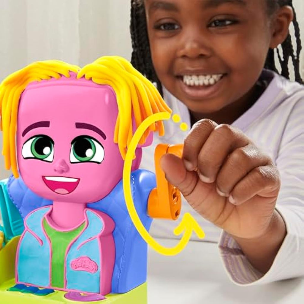 Play-Doh Hair Stylin' Salon Playset with 6 Cans - Kids Creative Toy