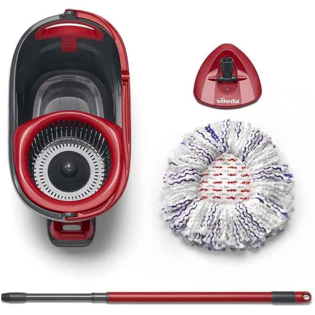 Vileda Turbo 3-in-1 Spin Mop and Bucket Set | Microfibre Floor Cleaner
