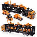 7-in-1 Construction Truck Toy Set | Diecast Pull Back Vehicles
