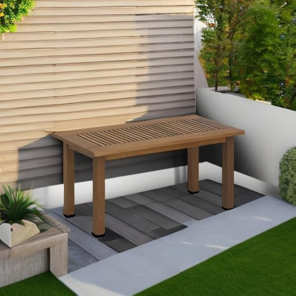 Furinno Tioman Hardwood Outdoor Coffee Table - Meranti Wood, Teak Oil