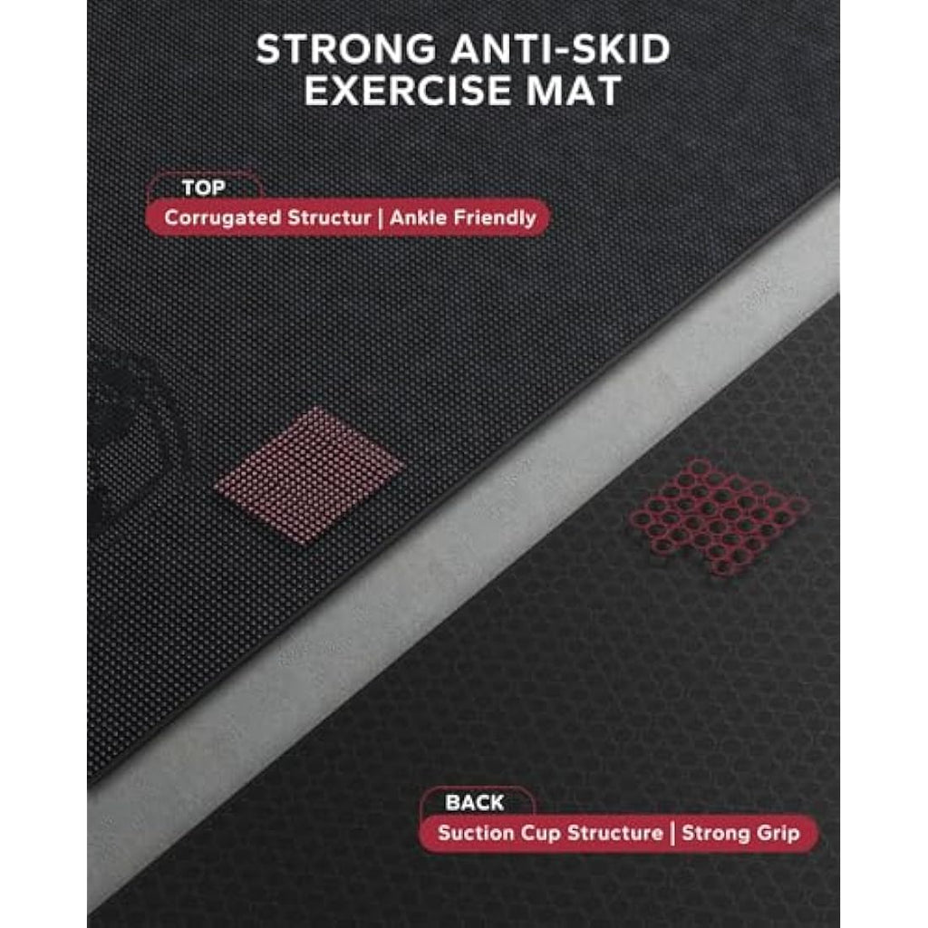 Hapbear Large Exercise Mat – 8mm Non-Slip Yoga Mat for Home Gym