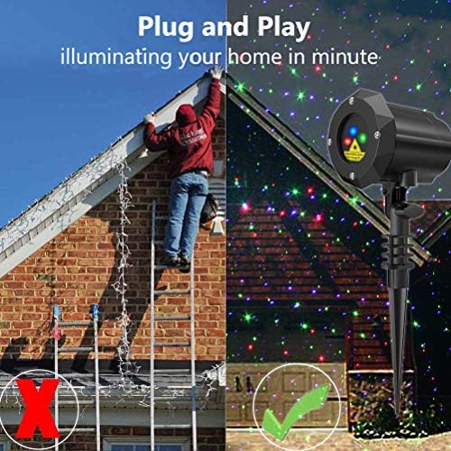 Poeland RGB Star Projector – Moving Firefly Garden Lights with Remote