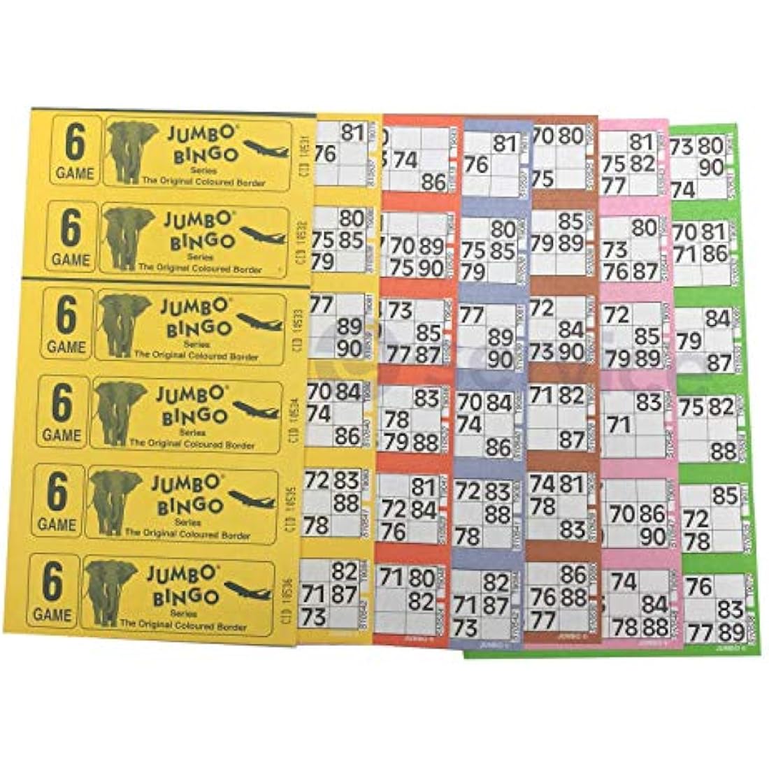 Jumbo Bingo Tickets – Jolof Store 750 Books 6-Page Game Strips