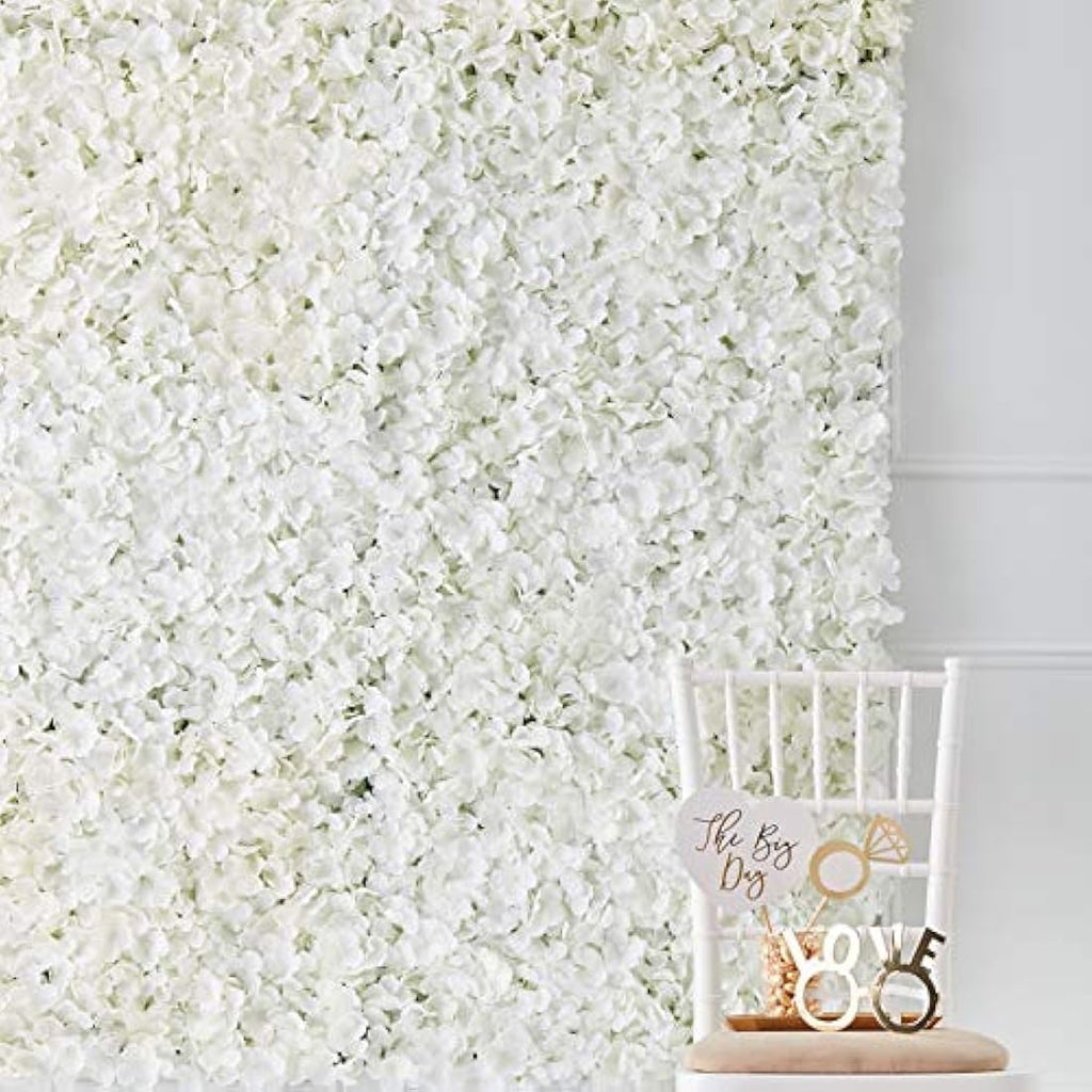 Ginger Ray White Artificial Flower Wall Tile - Wedding Backdrop Decor
