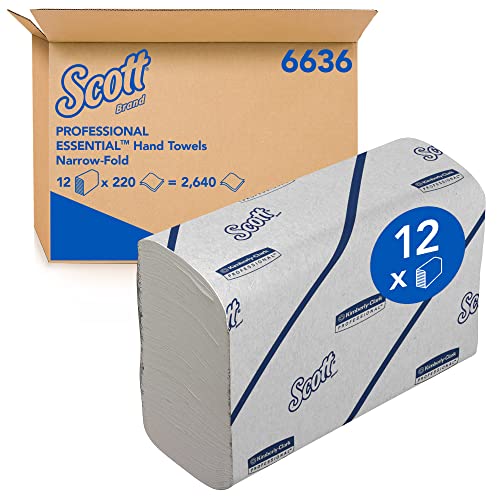 Scott Essential 6636 Narrow-Fold Paper Hand Towels - 2,640 Sheets