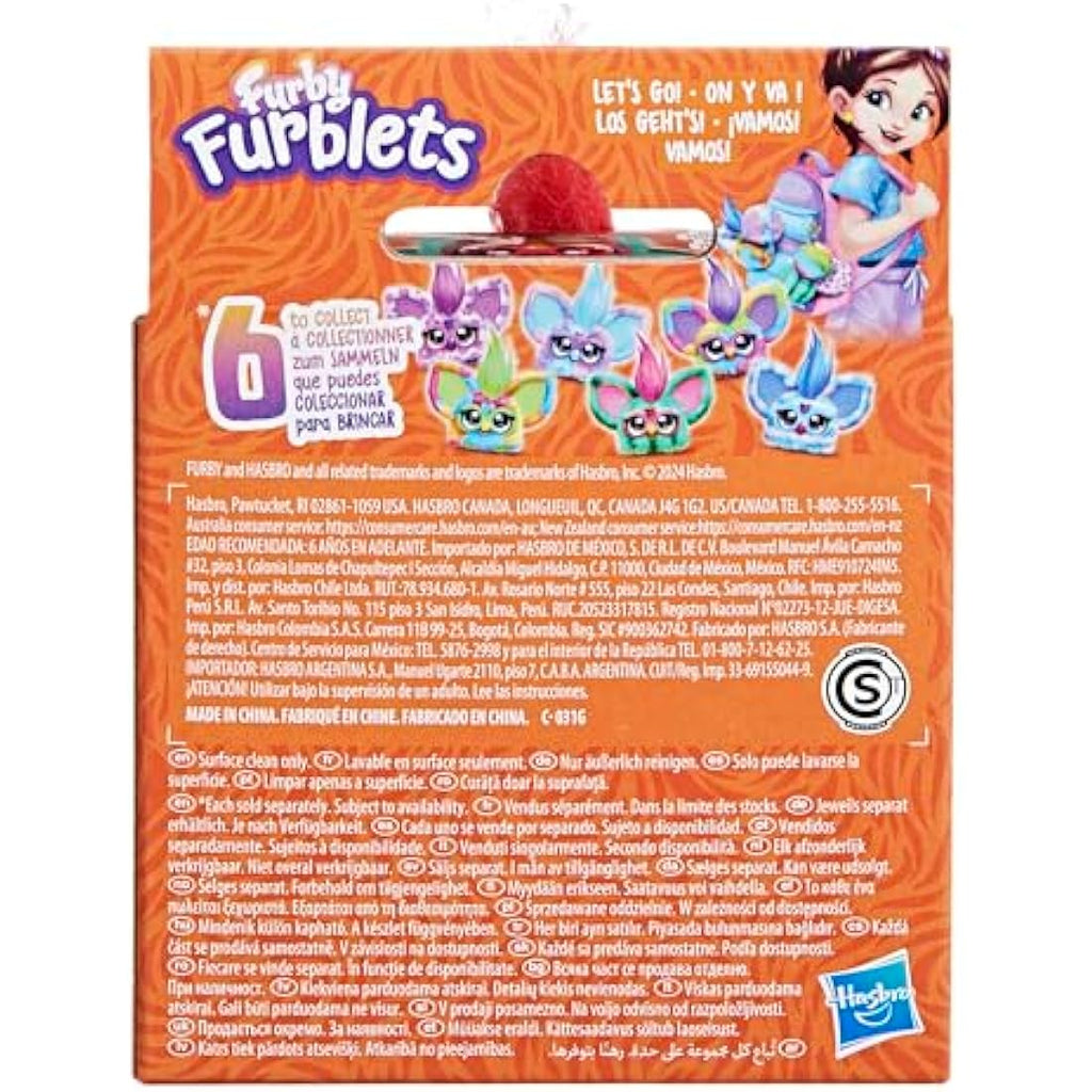 Furby Furblets Mello-Nee Mini Electronic Plush Toy | Red Musical Keychain