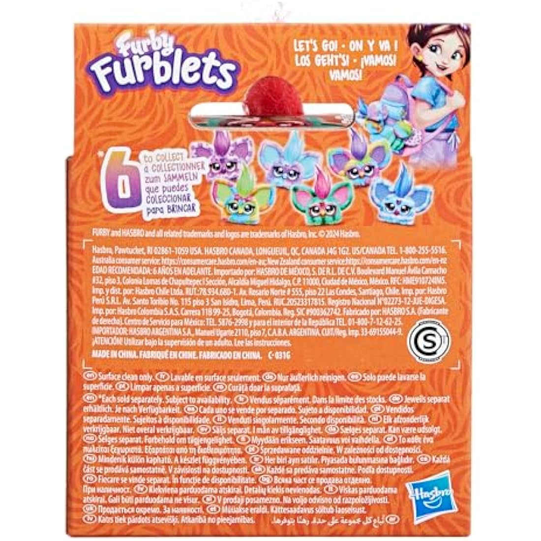 Furby Furblets Mello-Nee Mini Electronic Plush Toy | Red Musical Keychain
