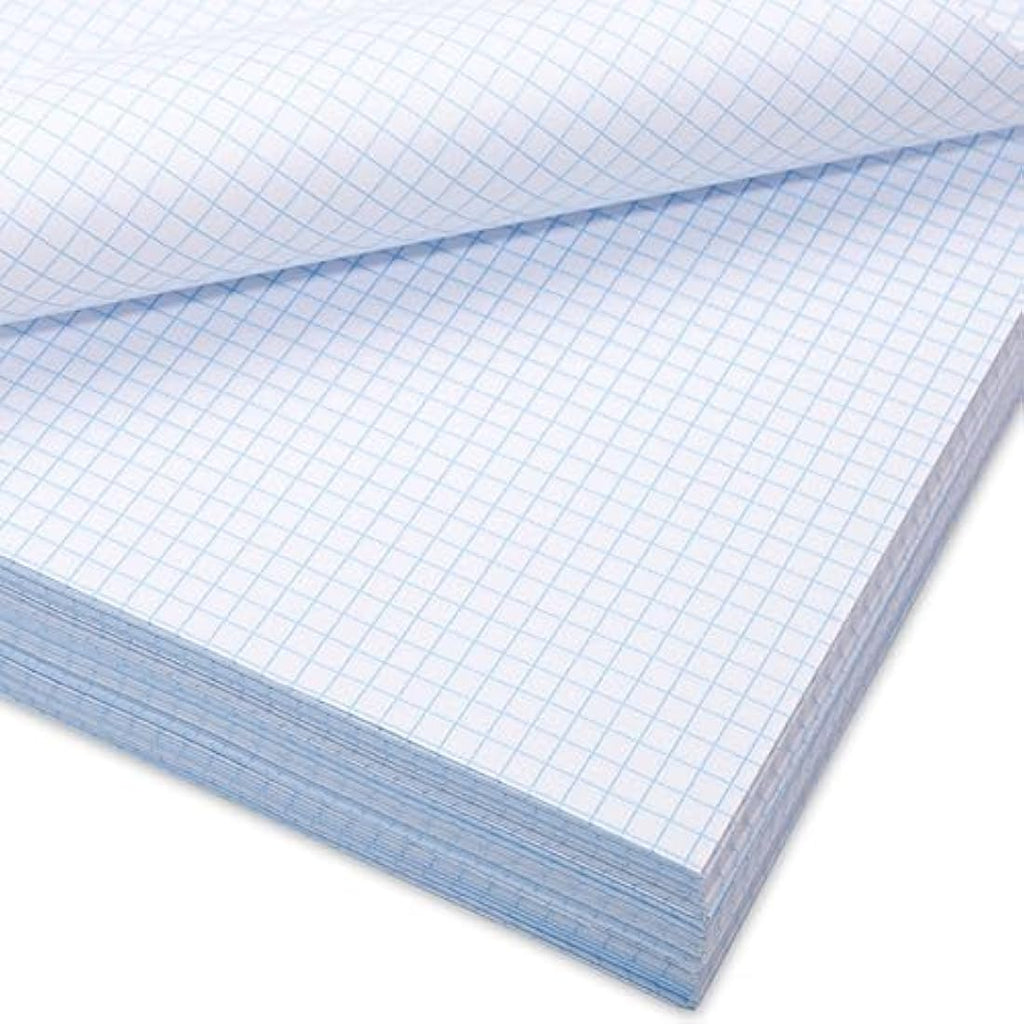 RHINO A4 Loose Leaf Squared Paper | 5mm Grid, 500 Sheets, Hole Punched