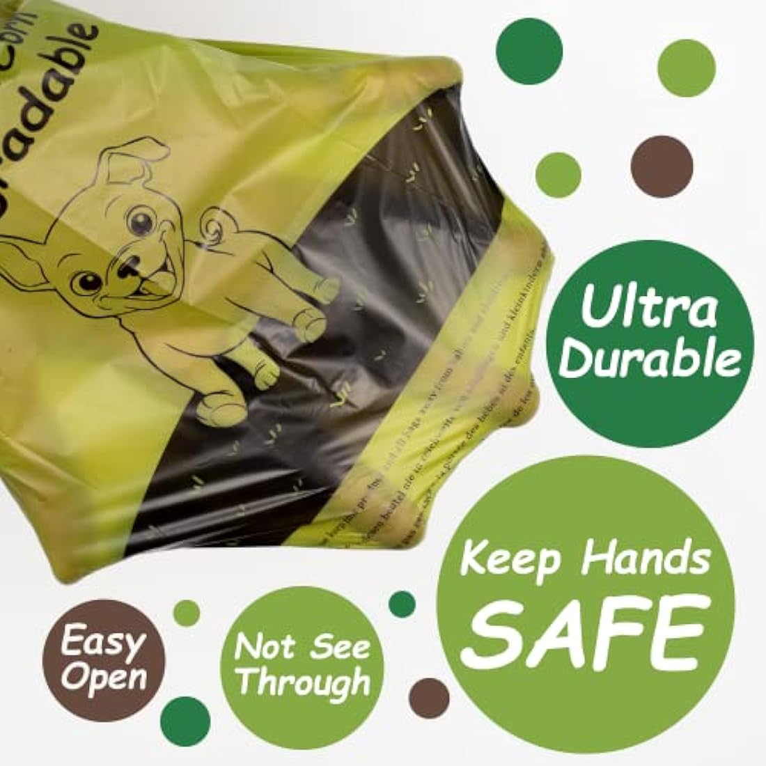 Greener Walker Biodegradable Dog Poo Bags – 540 Extra Thick Leak Proof Bags
