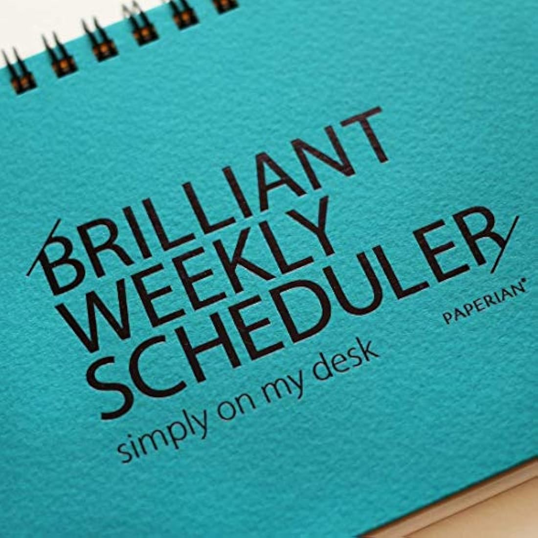 Paperian Brilliant Undated Weekly Planner Pad – Blue Wirebound Scheduler