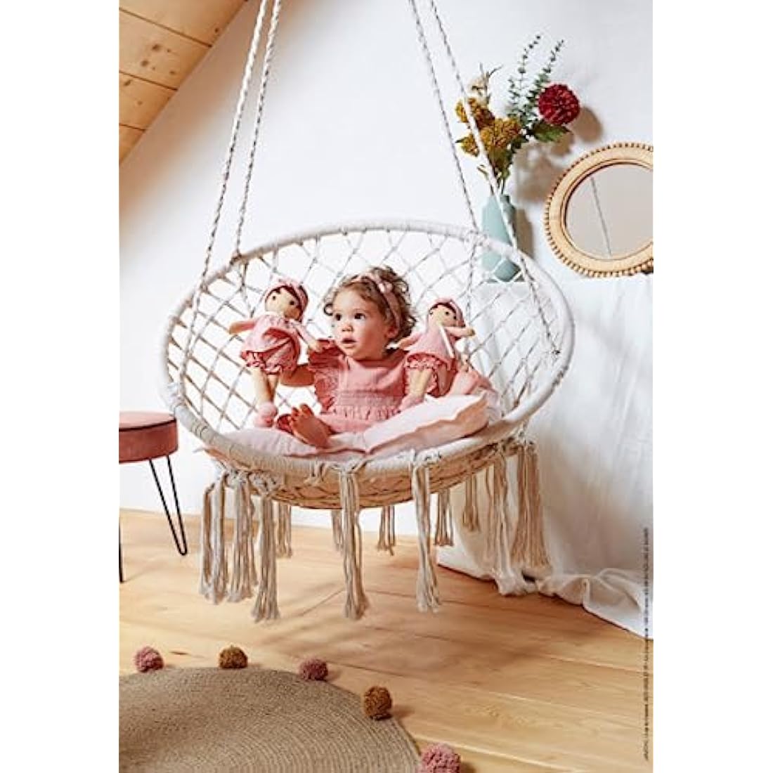 Kaloo Tendresse Amandine Soft Doll – 32cm Pink Muslin Plush Toy for Newborns
