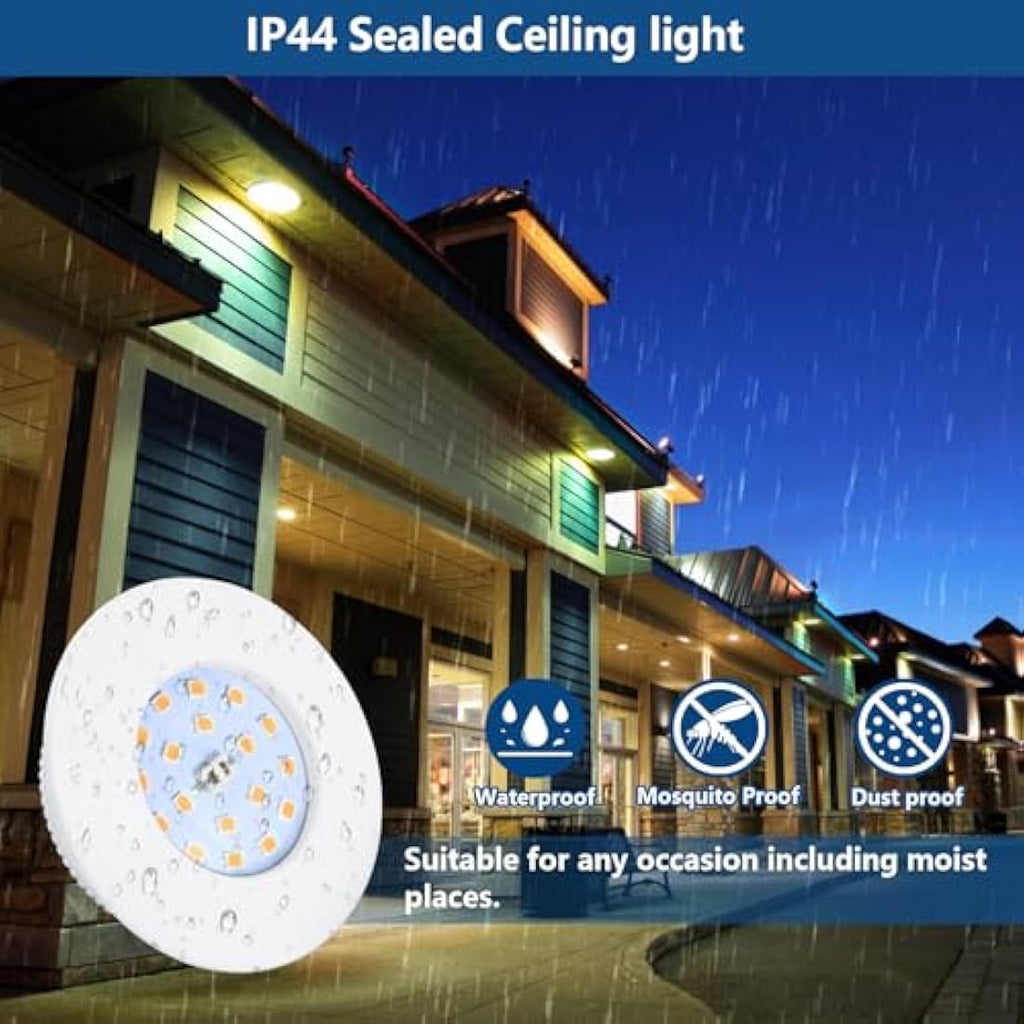 HiBay 10-Pack 5W Ultra Slim LED Downlights IP44 Warm White Recessed Lights