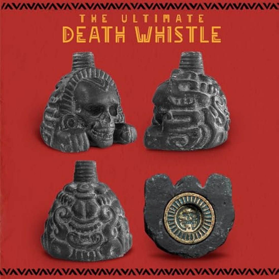 ITZCOEHUA Aztec Death Whistle – Authentic 125dB Obsidian Black