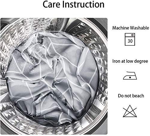 EurCross Extra Wide Grey Shower Curtain – 300x200cm Mildew Resistant