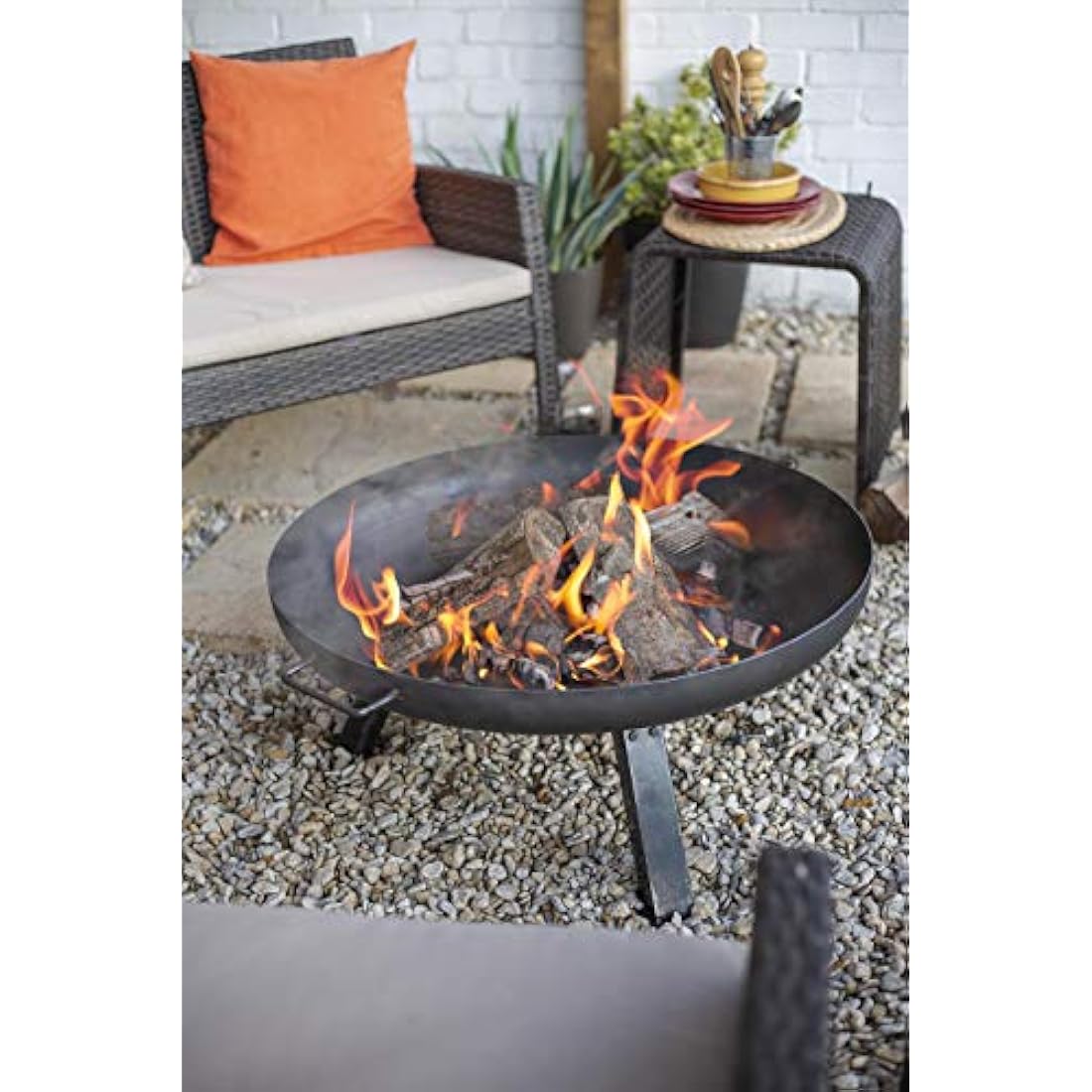 La Hacienda Pittsburgh Medium Fire Pit – Heavy Gauge Steel Patio Heater