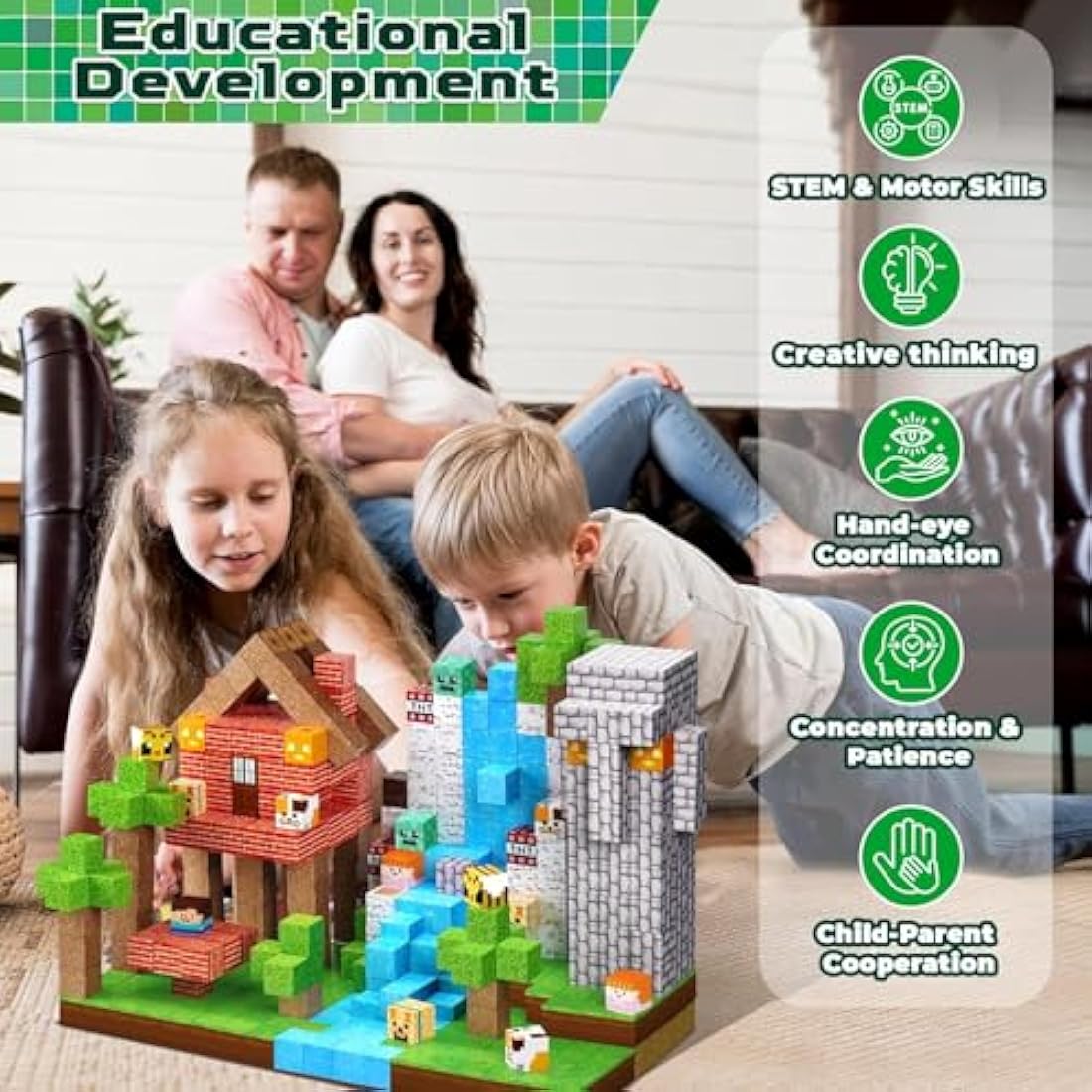ToyUnited 150PCS Magnetic Building Blocks – STEM Sensory Construction Cubes
