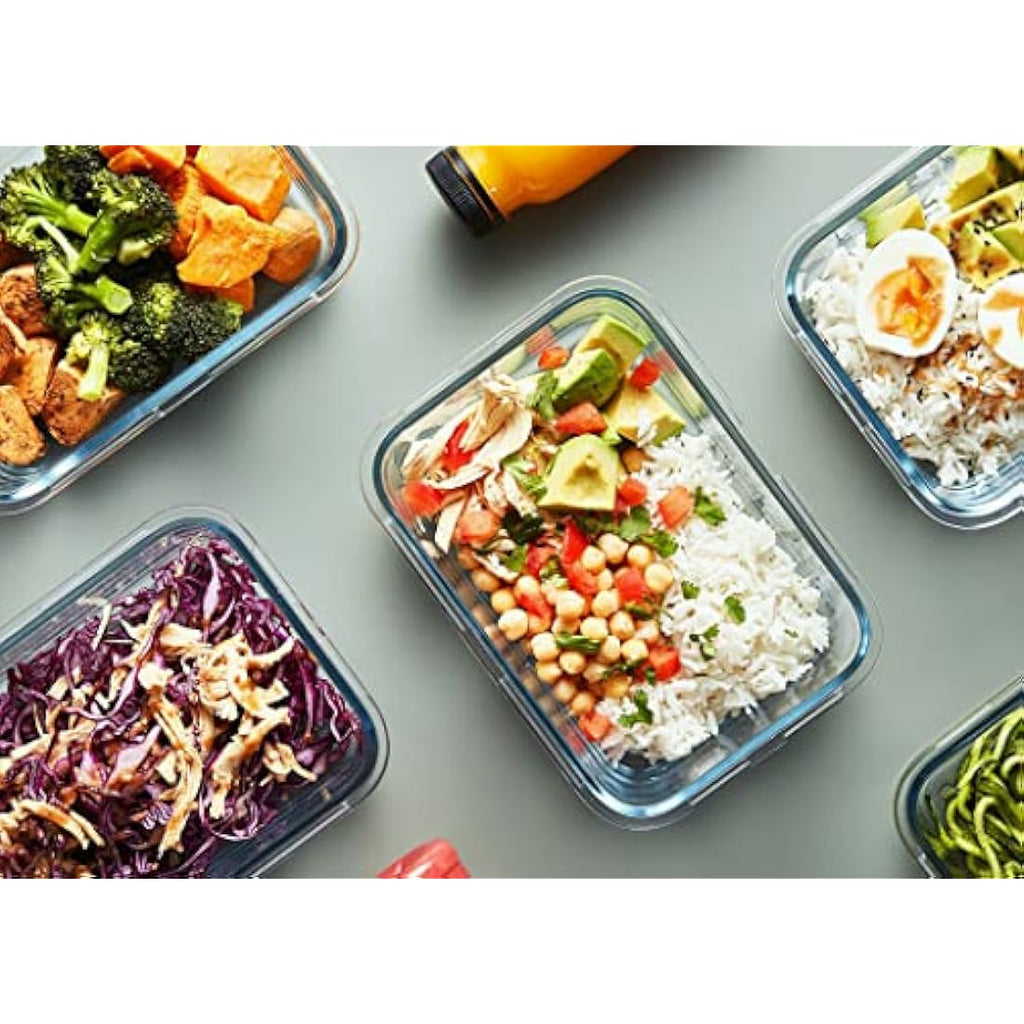 MCIRCO Glass Meal Prep Containers – 5 Pack 1040ml Airtight Food Storage