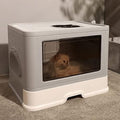 BingoPaw Foldable Large Cat Litter Box – Top Entry Enclosed Tray with Scoop