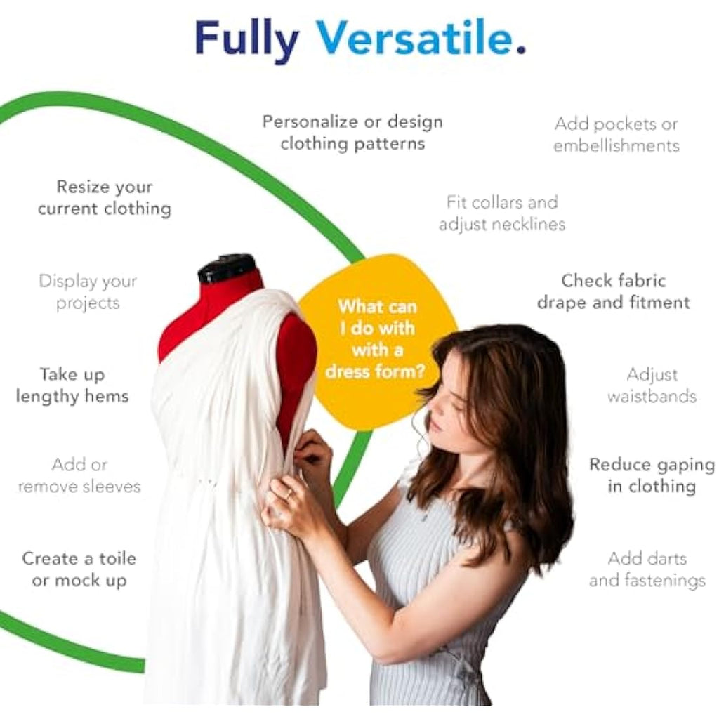 Adjustoform Sew Simple Dress Form - Poppy Red Adjustable Mannequin (14-20)