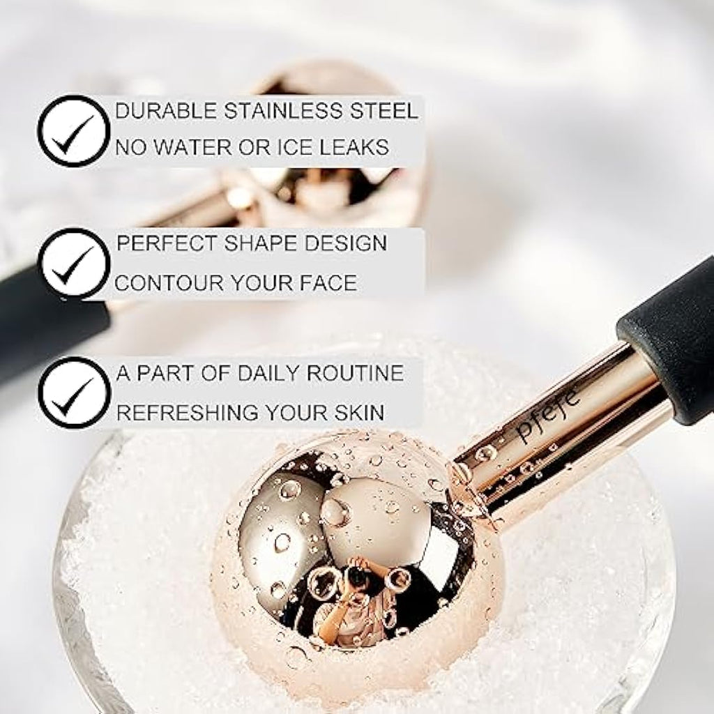 Pfefe Stainless Steel Ice Globes for Face | Unbreakable Cryo Sticks
