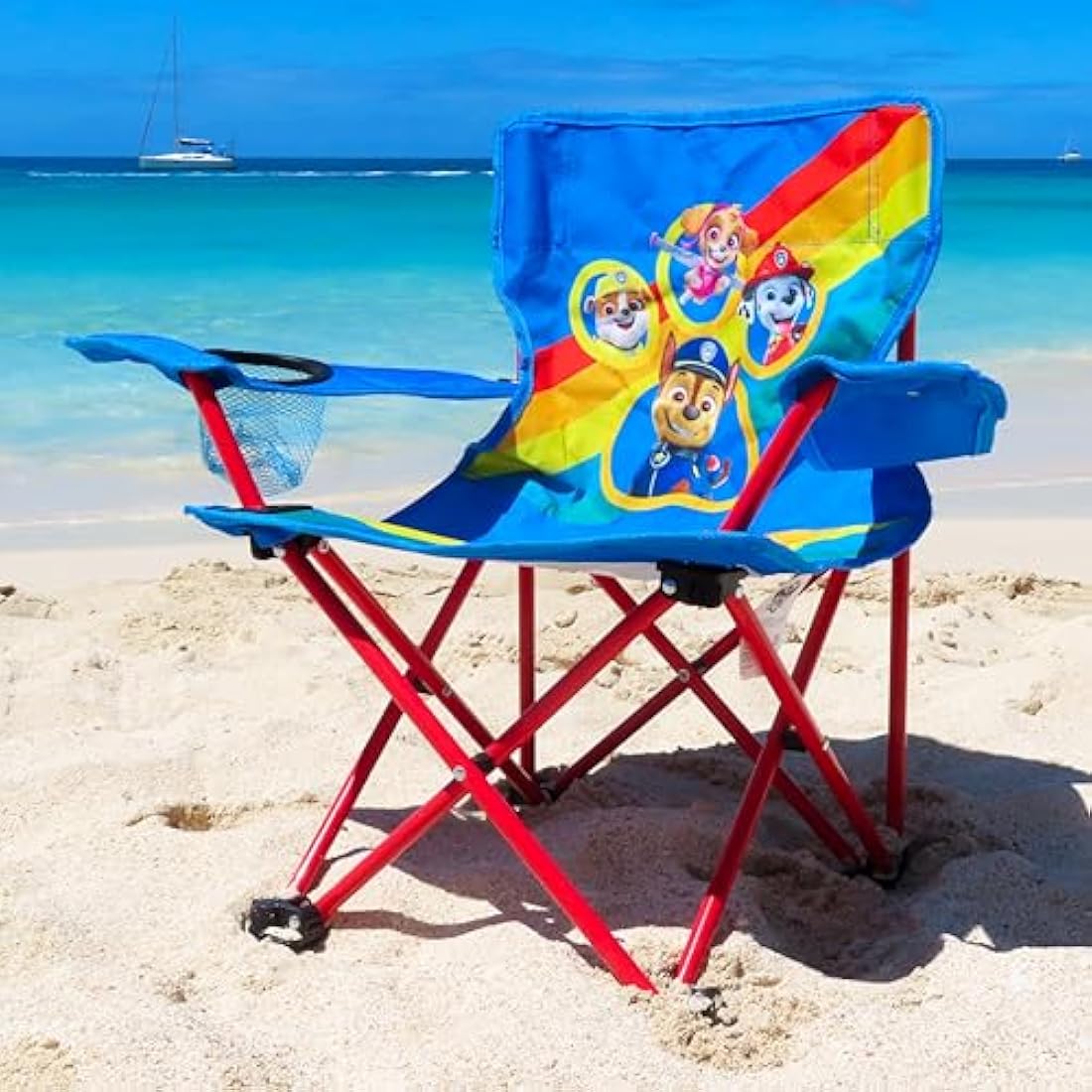 Toyland Paw Patrol Kids Folding Camping Chair with Cup Holder & Bag