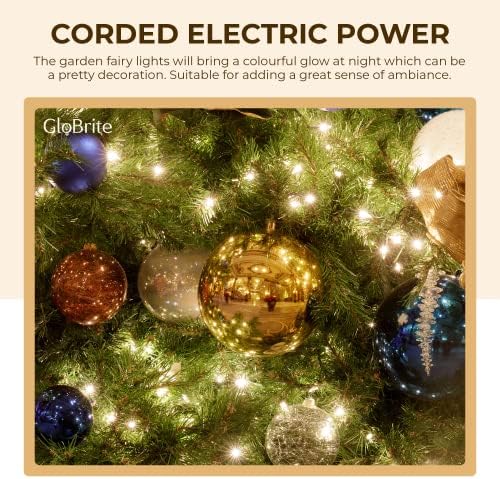 GloBrite 1000 LED Fairy Lights | 8 Modes Waterproof String Lights - White