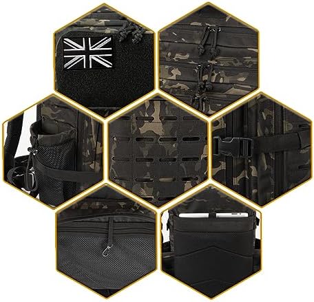 Military Tactical Backpack – Molle Hiking Rucksack 45L