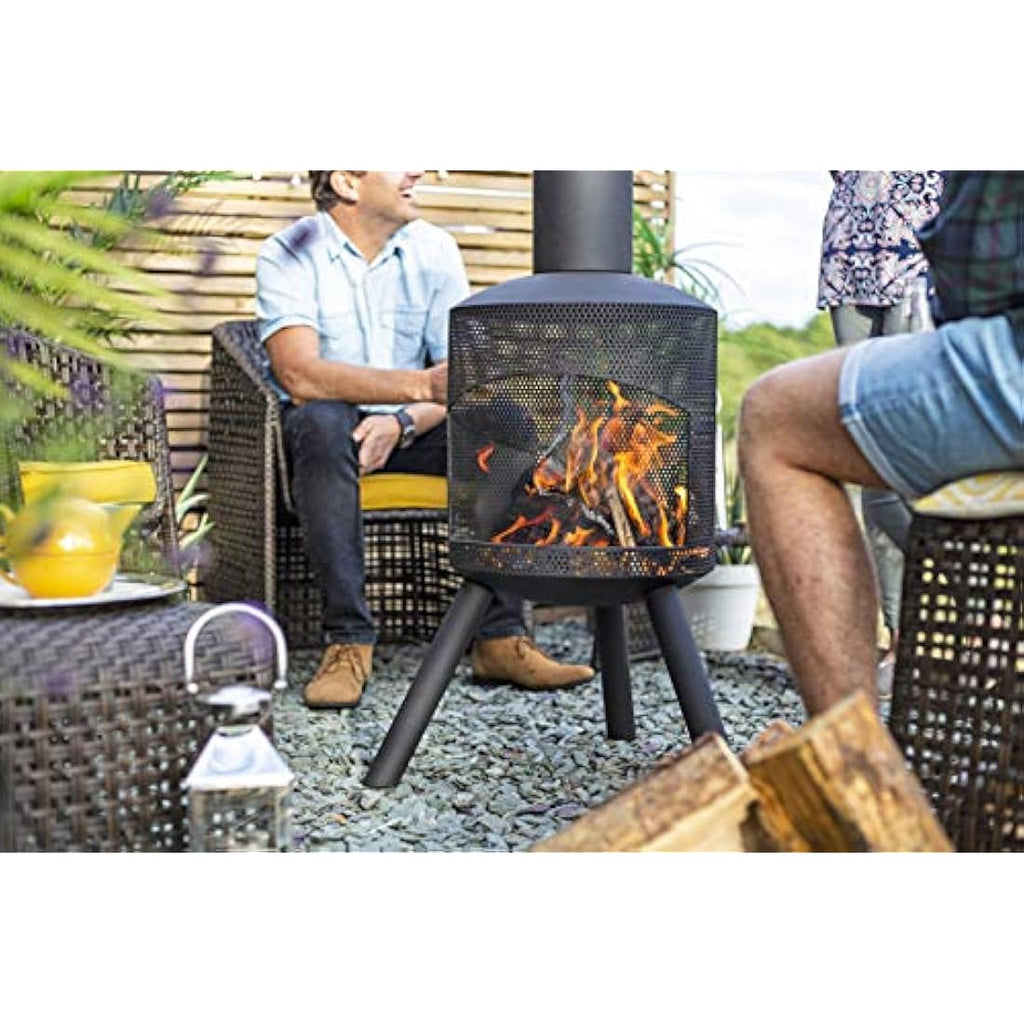 Jolof Store Santana Mesh Body Chimenea – Durable Steel Outdoor Fireplace